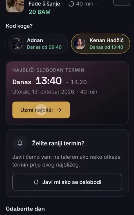 Klijent bira termin