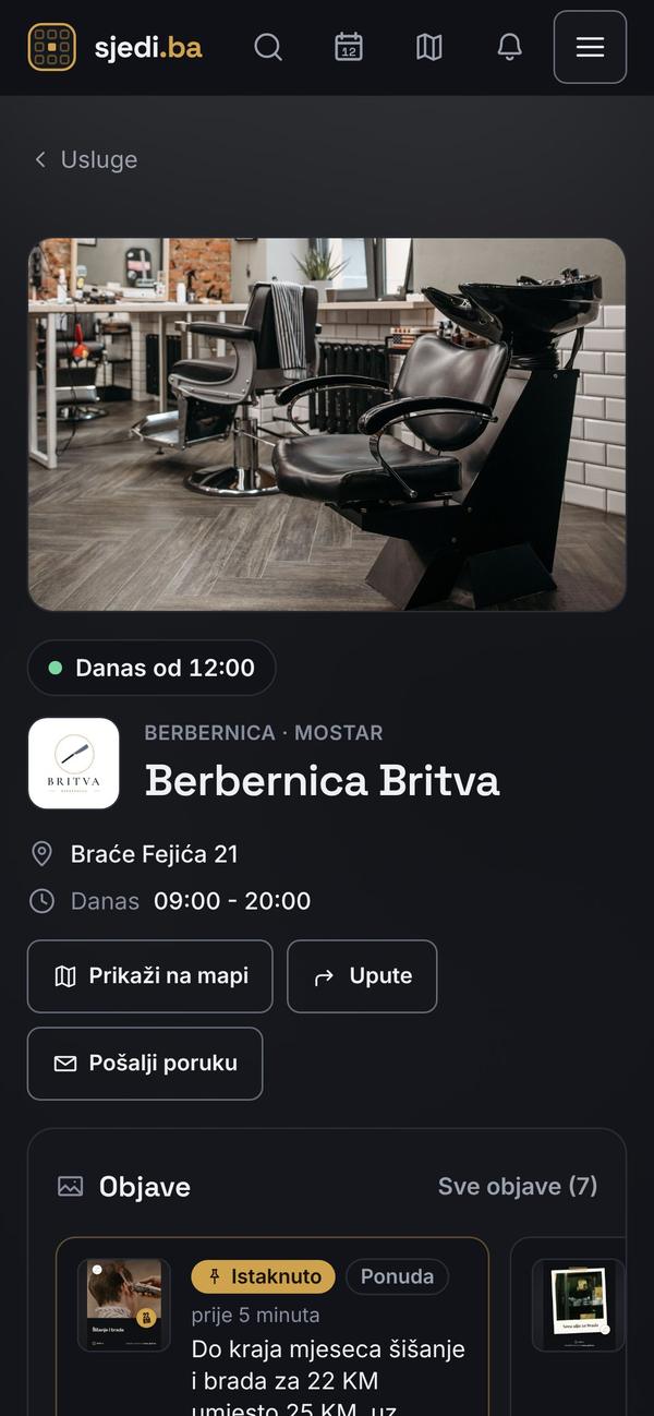 Stranica berbernice na sjedi.ba: slika, adresa, radno vrijeme i objave